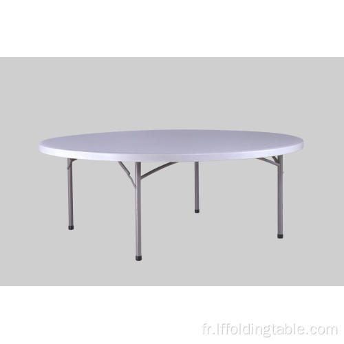 Table ronde pliante portable en plastique